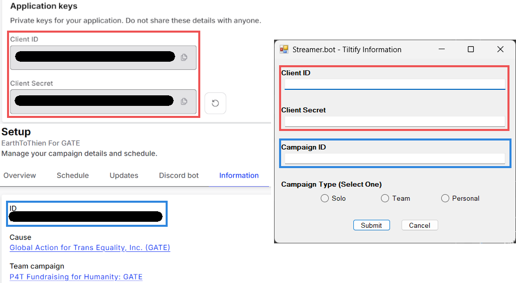 Tiltify Integration Extension